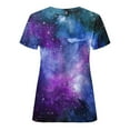 thumbnail image 5 of LSLJS Women's Fashion Short Sleeve V-Neck Tops Working Uniform Printing Pocket Blouse Tops, Womens Plus Scrubs, 5 of 5