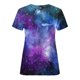 thumbnail image 5 of ICHUANYI Clearance Women's Fashion Short Sleeve V-Neck Tops Working Uniform Printing Pocket Blouse Tops(Purple, L) ICHUANYI WER2023081006144, 5 of 5