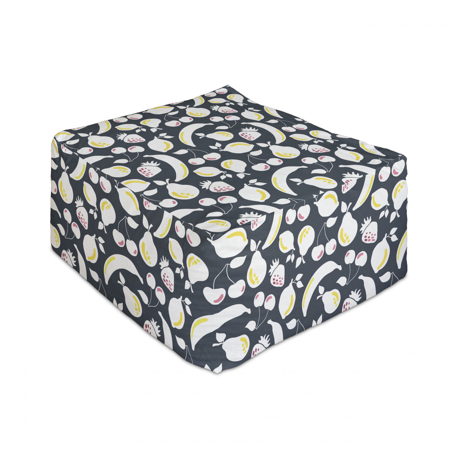 Ambesonne Colorful Rectangle Pouf Under Desk Foot Stool for Living Room Office Ottoman with Cover 25 Multicolor Beetles Inside Square Boxes of Polka Dots Stripes Funky Insects Design Print