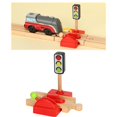 thumbnail image 3 of Kids Wooden Train Accessories Building Play Set Toy - Crossroad, 3 of 8
