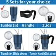 thumbnail image 2 of 30oz Tumbler with Lid, Stainless Steel Vacuum Insulated Water Coffee Tumbler, Double Wall Powder Coated Travel Mug Thermal Cup for Home Outdoor (Navy Blue, 1 Pack), 2 of 4