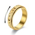 thumbnail image 2 of Moon Star Rainbow Anxiety Rings For Men Stainless Steel Anti Stress Rotating Anxiety Relife Spinning Ring Metal Spinner Fidget ring-1567 11, 2 of 6