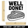 thumbnail image 2 of Well Done T-Bone Steak Teacher Student Recognition Self-Inking Rubber Stamp Ink Stamper - Orange Ink - Small 1 Inch, 2 of 7
