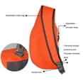 thumbnail image 4 of Guardurnaity de malla de aplicación amplia con correa ajustable para senderismo, jogging, ciclismo, gran capacidad, plegable, ajustada, compacta Bolsas de mensajero y de hombro Negro, 4 of 6