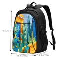 thumbnail image 5 of Daiia Bright Paper Cactus Scene Pattern USB Charging Backpack for Men and Women, Anti-Theft Backpack,Travel Backpack,School Backpack,College Backpack,Laptop Backpack, 5 of 7