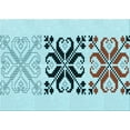 thumbnail image 1 of Ahgly Company Machine Washable Indoor Rectangle Transitional Cadet Blue Green Area Rugs, 2' x 4', 1 of 7