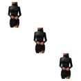 thumbnail image 2 of Electronicheart Black Soft Texture And Breathable Fabric In Exquisite Hip Dress Exquisite Craft Long Sleeve Dress S 3Set, 2 of 6
