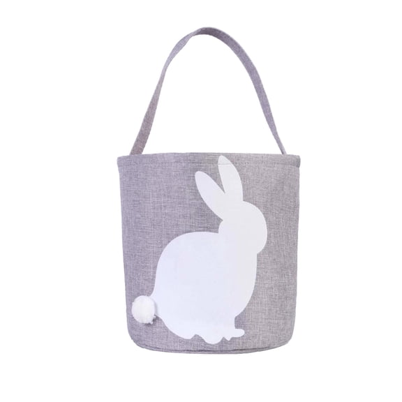Easter Basket Tote with Personalization Option, Soft Velvet Bunny Design, Versatile for Holiday Celebrations, Gift Packaging, Party Decorations, and Festive Events