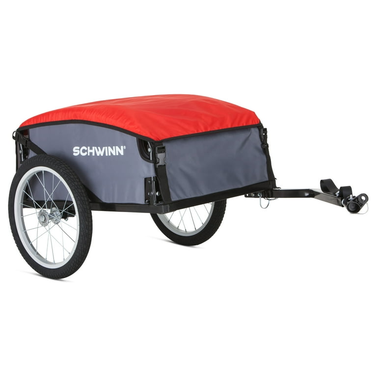 Schwinn Daytripper Cargo Trailer 100 lbs capacity gray red
