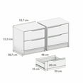 thumbnail image 3 of Kappesberg Brooklyn Set of 2 Modern Nightstands with Drawers – Golden Oak, Ideal for Adults & Teens, 3 of 7