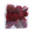 thumbnail image 1 of Juego de 24 Bolas Navideñas de Terciopelo Flocadas para de Navidad, Decoración Navideña, Adornos para Interiores., 1 of 6