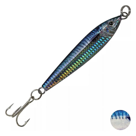 Promar Live Deception 1 oz Flash Jig Fishing Lure, Blue Mackerel