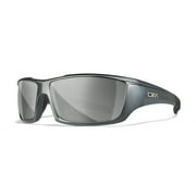 DVX Axon Sport Sunglasses - ANSI Z87.1 - Silver Flash Lenses/Gunmetal Grey Frame OSHA Compliant RX Ready