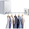 thumbnail image 1 of Retractable Clothesline, Stainless Steel Expandable Clothesline, Portable Clothesline Drying Rack 4.2m Adjustable Wire, Punch and Wall Mount for Indoo, 1 of 5
