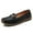 Black, variant on Women's Casual Loafers Slip On Leather Shoes Lightweight Casual Walking Shoes Female Moccasins Classic Penny Loafer Flats Boat Shoes