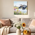 thumbnail image 6 of Flying Heron Canvas Wall Art for Living Room, Rustic Country Flower Plant Bird Grass Texture Blue Sky Wall Decor Framed Artwork Pictures Ready to Hang for Bedroom Office Home Decor, 6 of 9