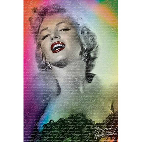 Poster - Marilyn Monroe - Texte Art Mural Décoratif sous Licence Nouveau 241037