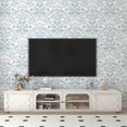 thumbnail image 3 of Floral Wallpaper Peel and Stick Wallpaper 17.3"x393" Boho Contact Paper Removable Self Adhesive Wall Paper for Bathroom Bedroom Blue and White Wildflower Wallpapers for Walls Home Decorate Vinyl, 3 of 4