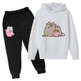 thumbnail image 5 of Sudadera con capucha y estampado de dibujos animados de gato Nutella para niños y niñas, divertida sudadera para niñas y niños, conjuntos de ropa de invierno Harajuku Kawaii para niños, 5 of 5