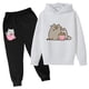 thumbnail image 5 of Sudadera con capucha y estampado de dibujos animados de gato Nutella para niños y niñas, divertida sudadera para niñas y niños, conjuntos de ropa de invierno Harajuku Kawaii para niños, 5 of 5