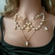 thumbnail image 1 of Diseño de nicho de doble capa brillante imitación de borlas de perlas, estilo de vacaciones de amor, collar dulce, todo tipo de collar femenino, 1 of 2