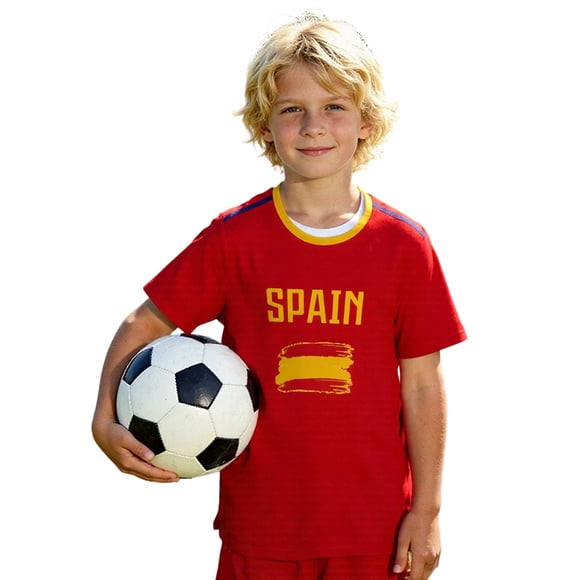MDUKONU Kids Soccer Jersey for Boys and Girls,Youth Training Jerseys Sports Fan Jerseys Football Shirt for Children Red 3-4 Years
