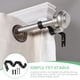 thumbnail image 4 of Vosarea 2pcs Tenedor de la varilla de la cortina de doble cortina Cortina Doble varilla Soportes Cortina Accesorios para la sala de estar Dormitorio (Negro), 4 of 7