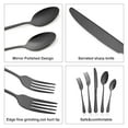 thumbnail image 7 of ENLOY 20 Piece Silverware Set Stainless Steel Flatware Cutlery Set Knife Fork Spoon Service for 4 Black, 7 of 7