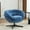 Blue, variant on UHOMEPRO Swivel Accent Chair, Chenille Upholstered 360°Swivel Armchair, Reading Club Chair with Removable Cushion, Metal Base, Living Room Bedroom, Reading Corner, Beige