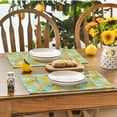 thumbnail image 6 of Sm:)e Daisy Floral Lemon Summer Placemats Set of 4, 12 x 18 Inch,Healthy Fruit Watercolor Rustic Botanic Table Cover for Party Picnic Dining Room Kitchen, 6 of 7