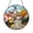 Acrylic 3.5 Inch, variant on Stained Glass Colorful Village Suncatcher, Scenic Town Window Hanging Decor, Round Glass Art Panel Ornament