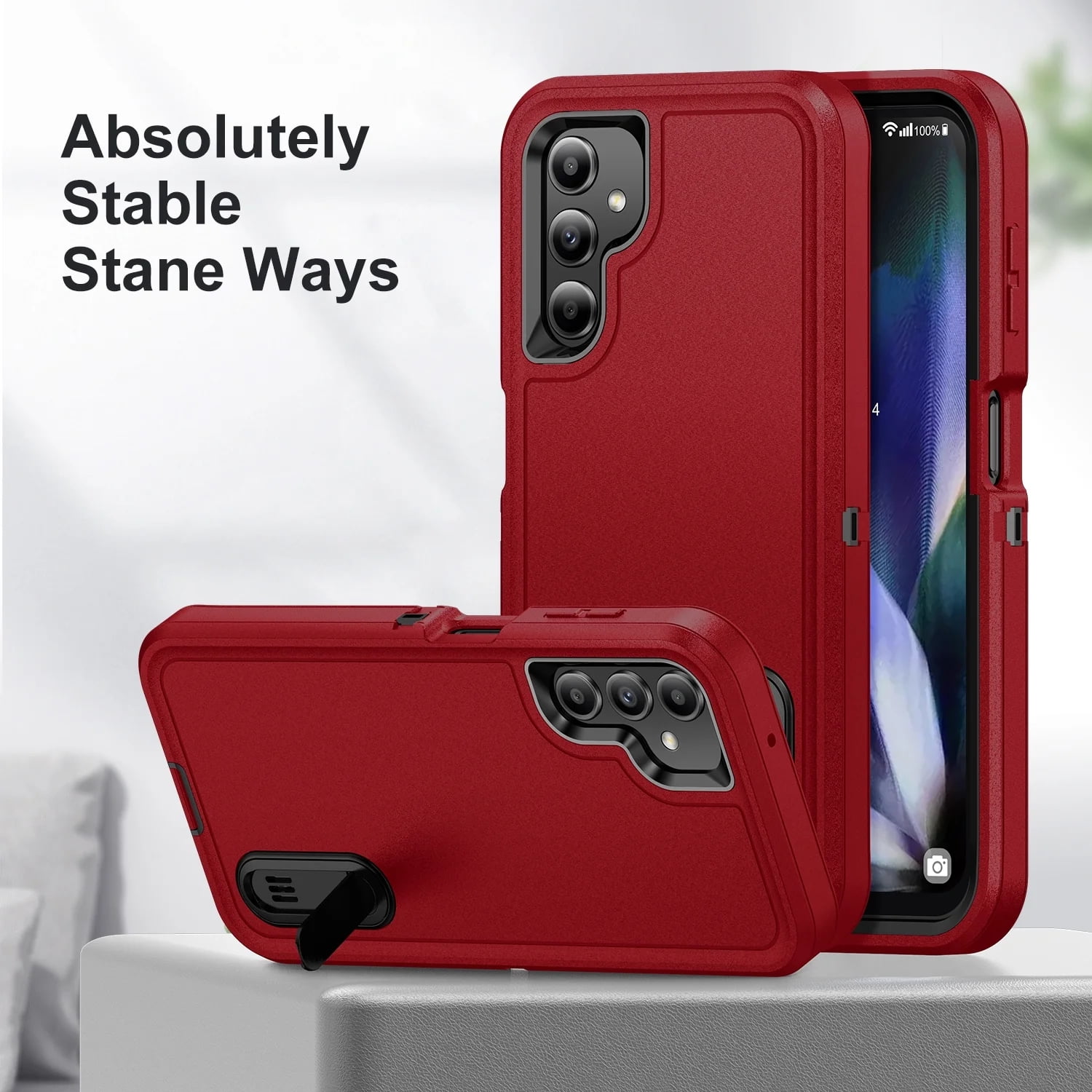 New Case for Samsung Galaxy A54 5G 6.4 inch,Heavy Duty 3 Layer Military Protection with Hidden Kickstand Shock Resistant Armor Hybrid Bumper Rugged Rubber Phone Cover,7 Color