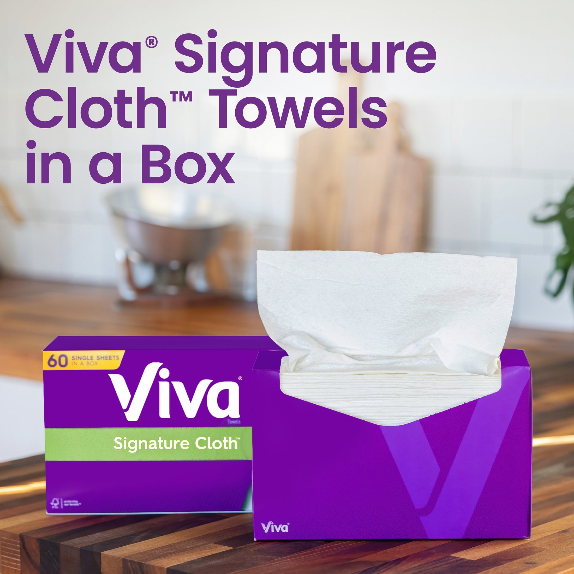 Viva Signature Cloth in a Box Cleaning Cloths, 1 Box