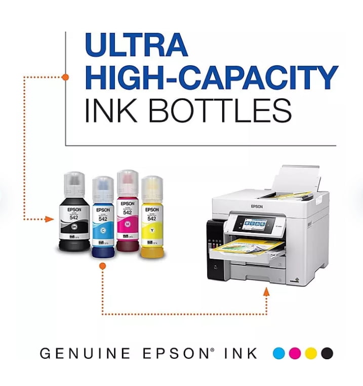 Epson T542 Black And Color Ink Bottles, Club Pack - Walmart.com