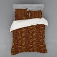 thumbnail image 2 of Ambesonne Paisley Bedding Set 3 Pcs, Oriental Damask Design, Twin, Redwood and Amber, 2 of 3