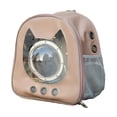 thumbnail image 2 of MERIGLARE Carrier Backpack Fashion Hiking Bag Universal Container Pet Carrier Backpack Brown, 2 of 9