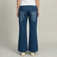 thumbnail image 6 of PBFRDSJ Women's Stretch Straight Denim Pants High Waisted Wide Leg Boyfriend Jeans Soft Casual Tummy Control Trousers with Pockets, 6 of 7