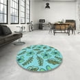 thumbnail image 3 of Ahgly Company Indoor Square Patterned Earth Green Area Rugs, 4' Square, 3 of 6