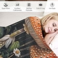 thumbnail image 3 of Orinice Strawberries Mushrooms Flowers Warm Lightweight Blanket Soft Fleece Throw Blanket for All Seasons - Excellent Hand Feel, Living Room Sofa Decor, Cow Gifts - Flannel Material Blanket 60x80in, 3 of 6