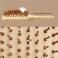thumbnail image 4 of Bamboo Massage Hair Brush Elastic Air Cushion Comb Soft Massage Comb, 4 of 7