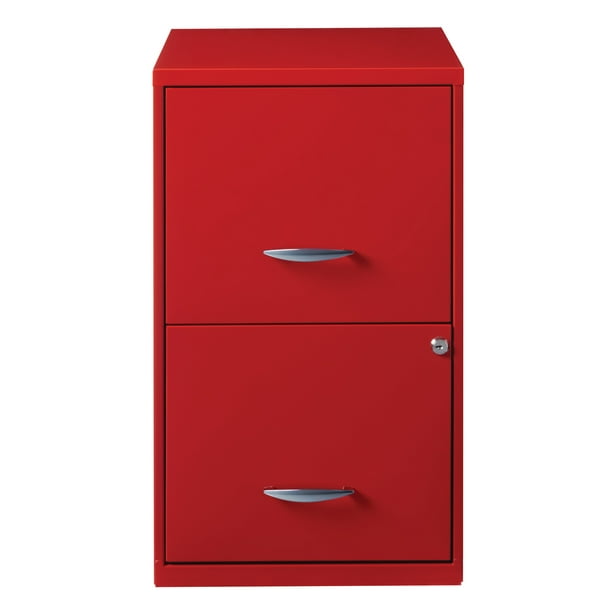 Space Solutions 18in 2 Drawer Metal File Cabinet Lava Red Walmart Com Walmart Com