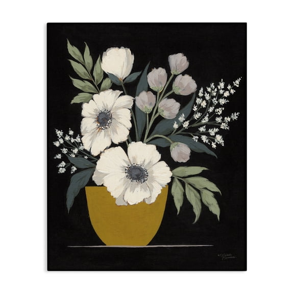 Stupell Industries Glam Potted Flower Bouquet Canvas Art, 16 x 20, by Michele Norman
