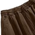 thumbnail image 7 of Mens Cotton Cargo Pants Baggy Vintage Drawstring Waist Multi Pocket Outdoor Hiking Trousers Coffee S, 7 of 7