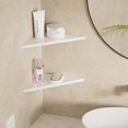 thumbnail image 2 of 10 Inch Golden Corner Wall Shelf Set of 2, Floating Corner Shelves for Wall, 304 Stainless Steel Shower Storage Shelves for Bathroom,No Drilling, 2 of 17