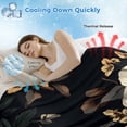 thumbnail image 3 of Vintage Black Floral Cooling Blanket,Lightweight Breathable Summer Throw Blanket with Double Sided Cold Effect,Spring Seasonal Botanical Blooms Picnic Blankets Bed Sheet for Hot Sleepers 60"x80", 3 of 8