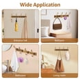 thumbnail image 6 of FUYGRCJ Vintage Coat Rack Wall Mount, Decorative Wall Coat Rack with 4 Hooks for Hanging Key Purse Hat Robe Towel Clothes, Unique Hanger for Bathroom Shower Entryway Antique Brass, 6 of 10