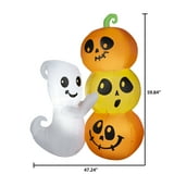 Airblown Inflatables Cute Ghost with Pumpkin Stack, 5' - Walmart.com