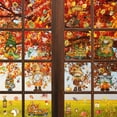 thumbnail image 4 of 9 Sheets Fall Window Clings, 106Pcs Thanksgiving Window Clings Fall Window Clings for Glass Windows Fall Window Decor for Offices Autumn Leaves Turkey Window Clings Home School Office, 4 of 5
