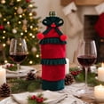 thumbnail image 5 of Clearance Under $1.59 Reusable Christmas Wine Bottle Sleeve Decoration Holiday Cover For Home Red 11.81*5.51 In, 5 of 6