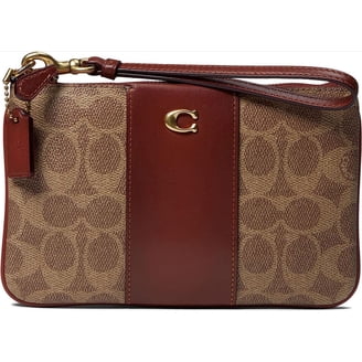 Coach Women's Medium Corner Zip Leather Wallet with Houndstooth